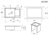 Превью картинка Кварцевая мойка GRANULA ES-7807, АРКТИК (БЕЛЫЙ), кухонная мойка, кварц, ESTETICA #5
